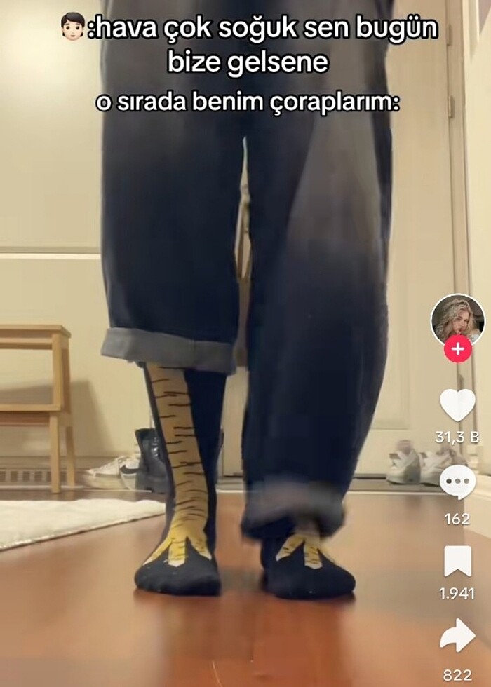 tavuk ayaklı çorap  - Görsel 2