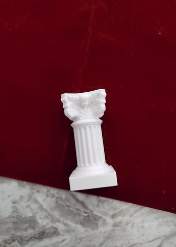 Beyaz Antik Sütun Figürü Tablo müze için - Görsel 2