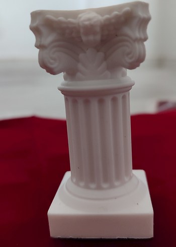 Beyaz Antik Sütun Figürü Tablo müze için - Görsel 3