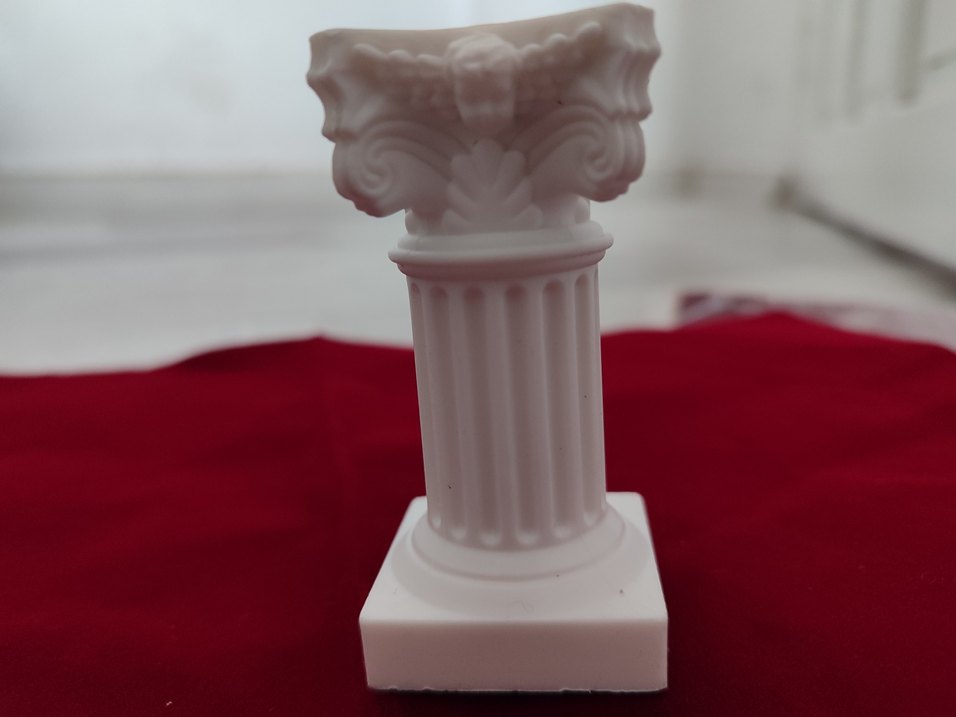 Beyaz Antik Sütun Figürü Tablo müze için - Görsel 3