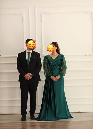 ZÜMRÜT YEŞİLİ ABİYE ELBİSE 