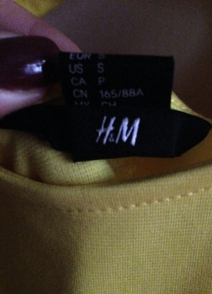 s Beden H&M yazlık sarı elbise 