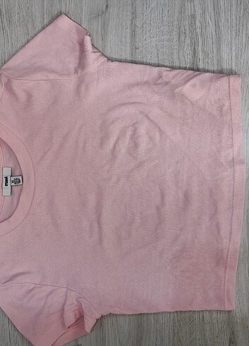 Kadın toz pembe crop (mavi)