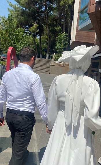 Tesettür nikah elbisesi satılık