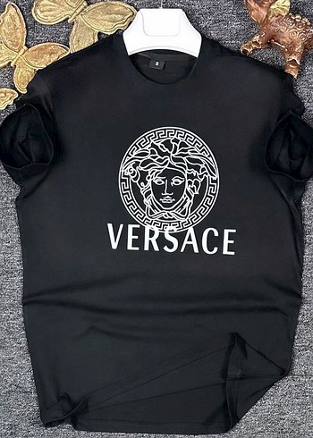 Versace Baskılı Beyaz Erkek Tişört - Görsel 2