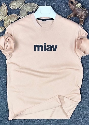 Beyaz Erkek Basic Tişört miav Baskılı - Görsel 2