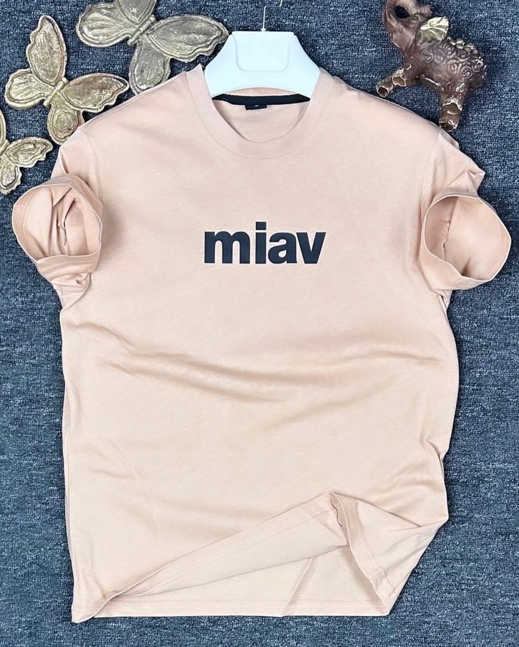 Beyaz Erkek Basic Tişört miav Baskılı - Görsel 2