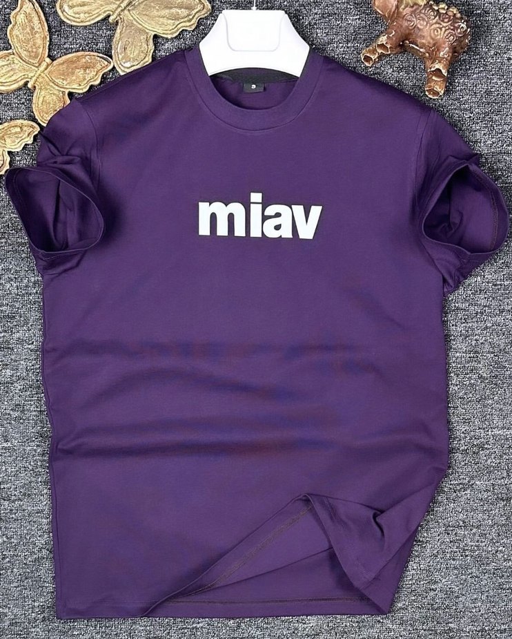 Beyaz Erkek Basic Tişört miav Baskılı - Görsel 3