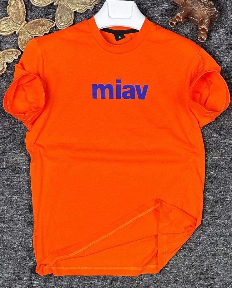 Beyaz Erkek Basic Tişört miav Baskılı - Görsel 5