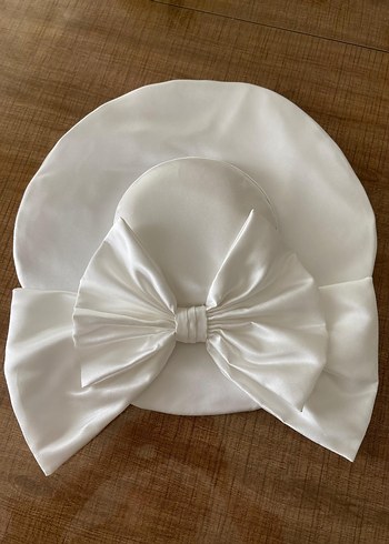 Kadın Beyaz  Fiyonk Detaylı NİKAH ŞAPKASI /GELİN ŞAPKASI - Görsel 2