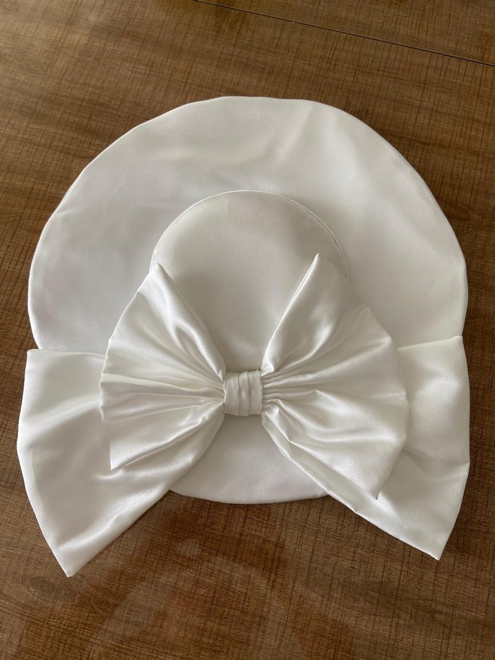 Kadın Beyaz  Fiyonk Detaylı NİKAH ŞAPKASI /GELİN ŞAPKASI - Görsel 2