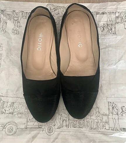 36 Beden siyah Renk Hotiç Dolgu Topuklu Ayakkabı