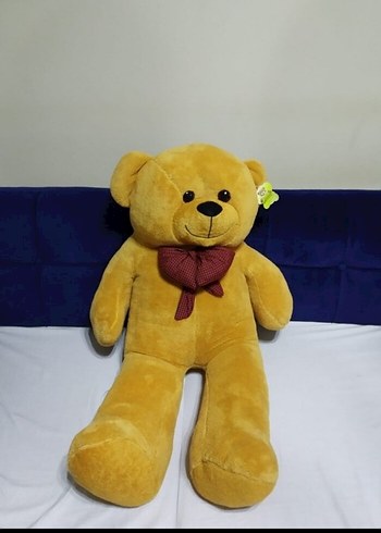 90 Cm Kahverengi ve Mor Peluş Ayıcık