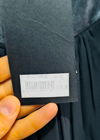 Siyah Midi Kadın Gece Elbisesi, Askısız, Salaş - Görsel 3