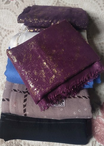 Mavi Kadın Bohem Drapeli Şal - Görsel 4