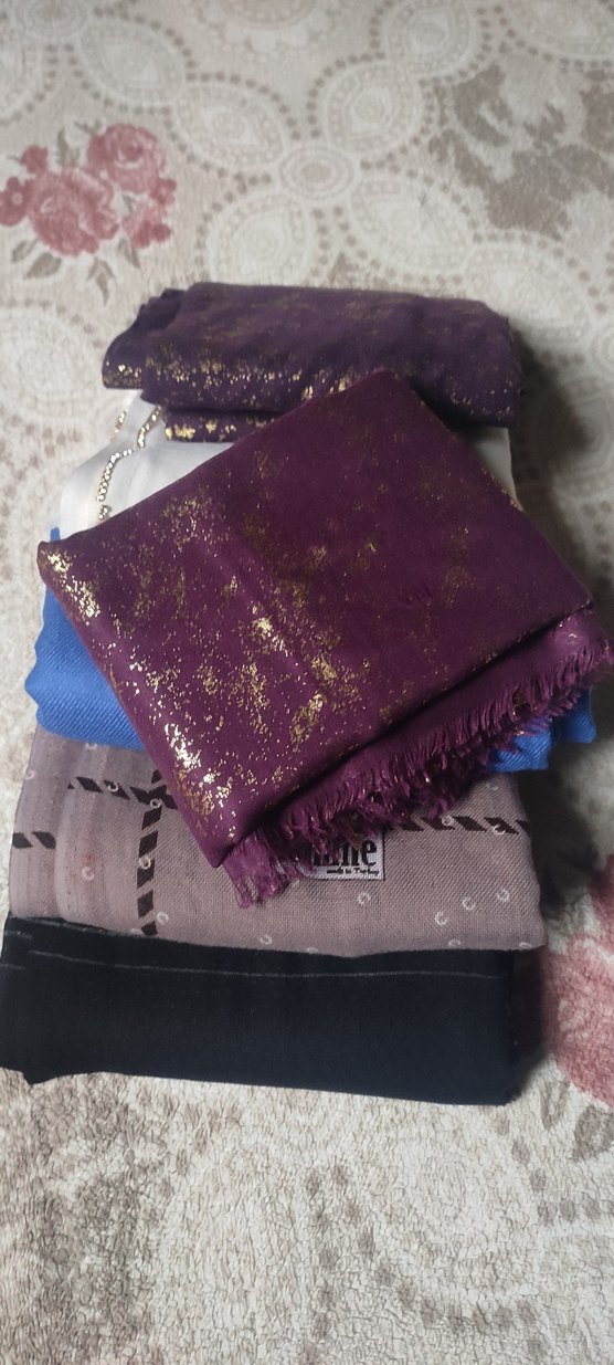 Mavi Kadın Bohem Drapeli Şal - Görsel 4