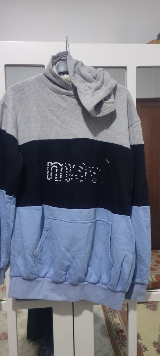 Kapüşonlu Gri Renkli Kız Sweatshirt ve Pembe Eşofman - Görsel 4