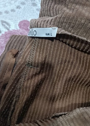 Kemerli Kadın Süet Kahverengi Pantolon - Görsel 4