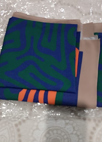 Mavi ve Gri Kadın Atkı - Görsel 6