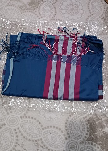 Mavi ve Gri Kadın Atkı - Görsel 7