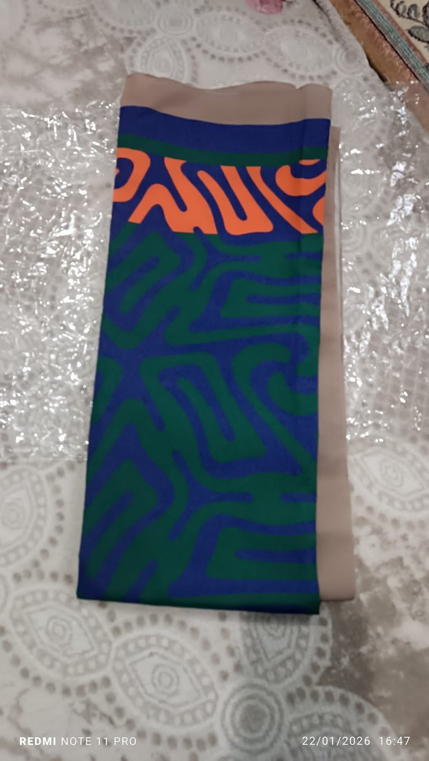 Mavi ve Gri Kadın Atkı - Görsel 5