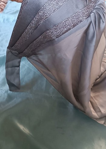 Gri Drapeli Bohem Kadın Şal - Görsel 8