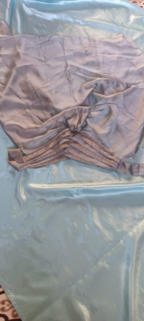 Gri Drapeli Bohem Kadın Şal - Görsel 4