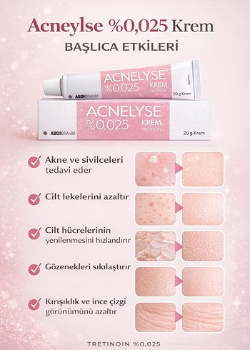 Acneylse %0,025 Krem 20g - Akne ve Cilt Bakımı - Görsel 9