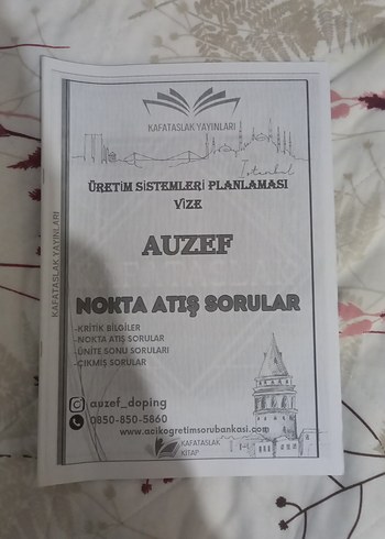AUZEF Vize Soru Bankası Seti - Notlar ve Sorular - Görsel 5
