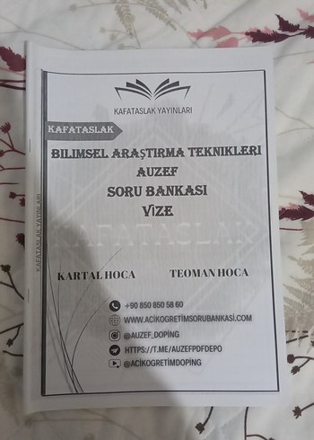 AUZEF Vize Soru Bankası Seti - Notlar ve Sorular - Görsel 2