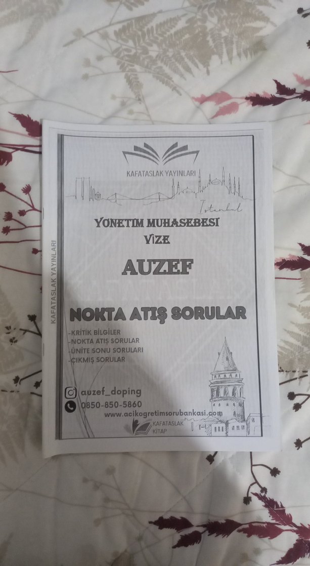 AUZEF Vize Soru Bankası Seti - Notlar ve Sorular - Görsel 3
