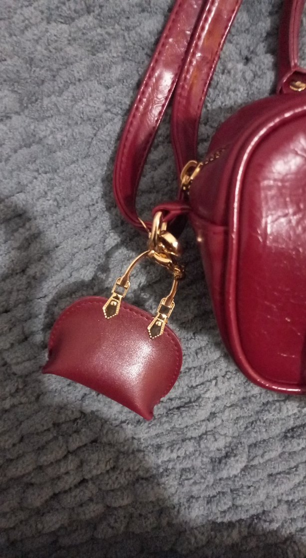 Bordo Deri Kadın Omuz Çantası - Görsel 3