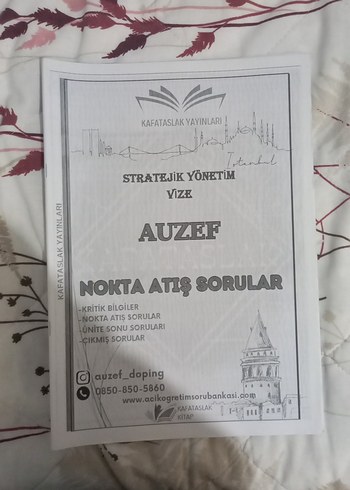 AUZEF Vize Nokta Atış Soru Kitapları - Görsel 3