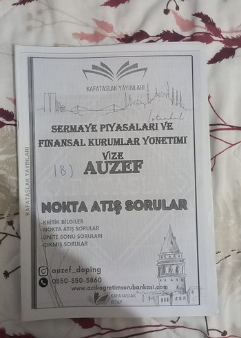 AUZEF Vize Nokta Atış Soru Kitapları - Görsel 2