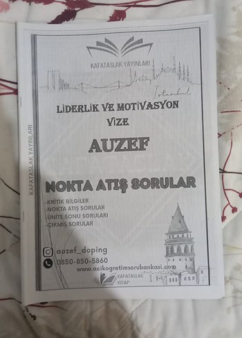 AUZEF Vize Nokta Atış Soru Kitapları - Görsel 4