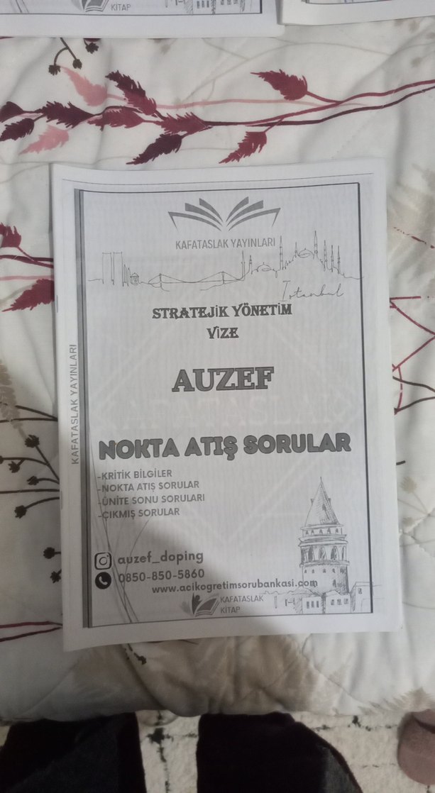 AUZEF Vize Nokta Atış Soru Kitapları - Görsel 3