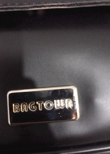 Siyah Deri Tokalı Kadın Omuz Çantası - Görsel 2