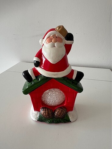 Işıklı noel baba şömine figür