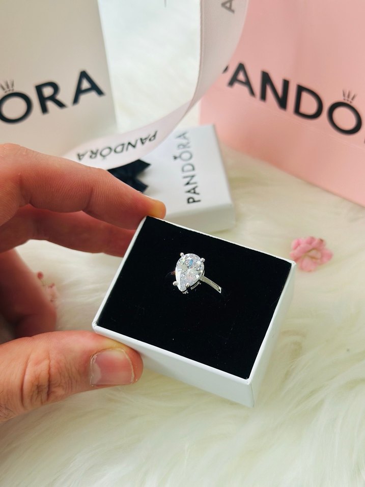 Pandora Damla Kesim Tektaş Yüzük - Görsel 3