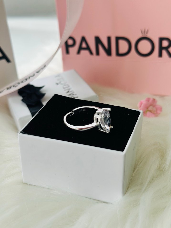 Pandora Damla Kesim Tektaş Yüzük - Görsel 5