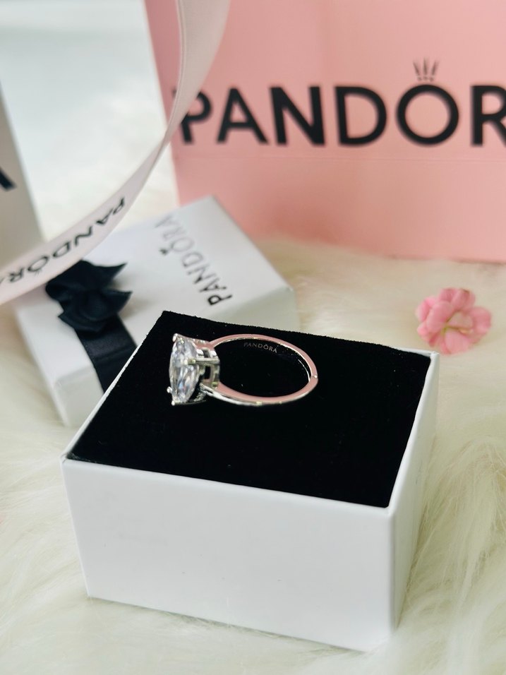 Pandora Damla Kesim Tektaş Yüzük - Görsel 4