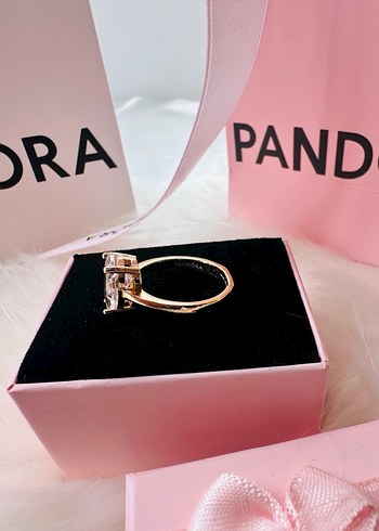 Pandora Gold Damla Kesim Tektaş Yüzük - Görsel 4