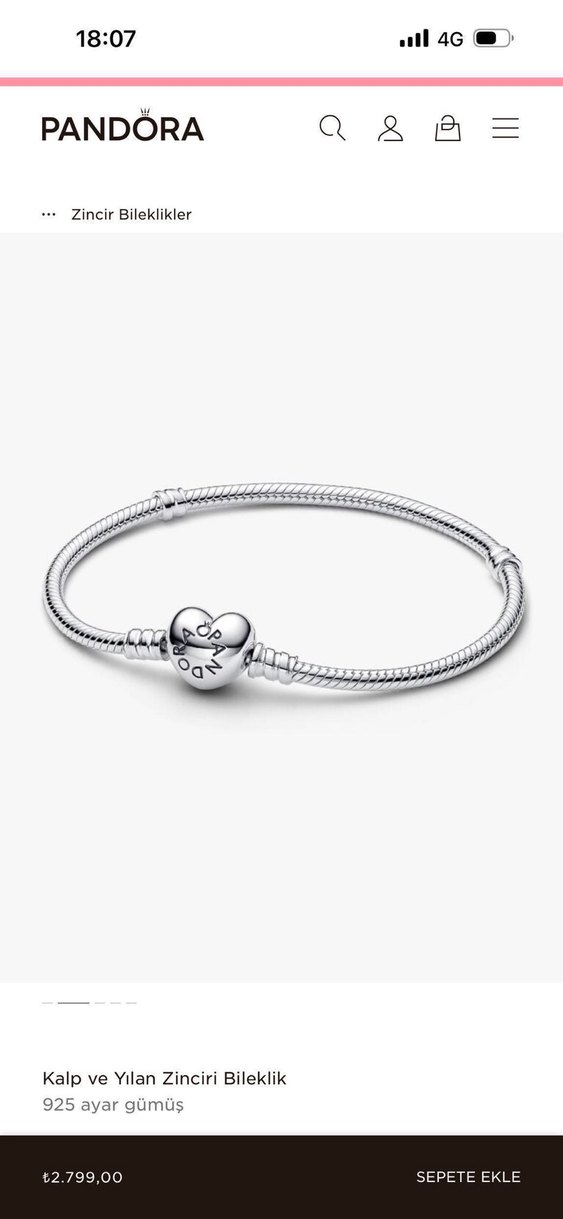 Pandora Kalp Klips Bileklik - Görsel 5