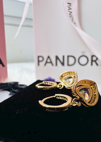Pandora Işıltılı Gold Hale Küpe - Görsel 4