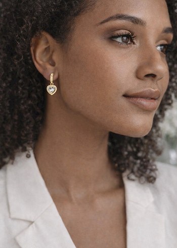 Pandora Işıltılı Gold Hale Küpe - Görsel 5