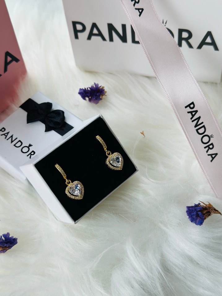 Pandora Işıltılı Gold Hale Küpe - Görsel 3