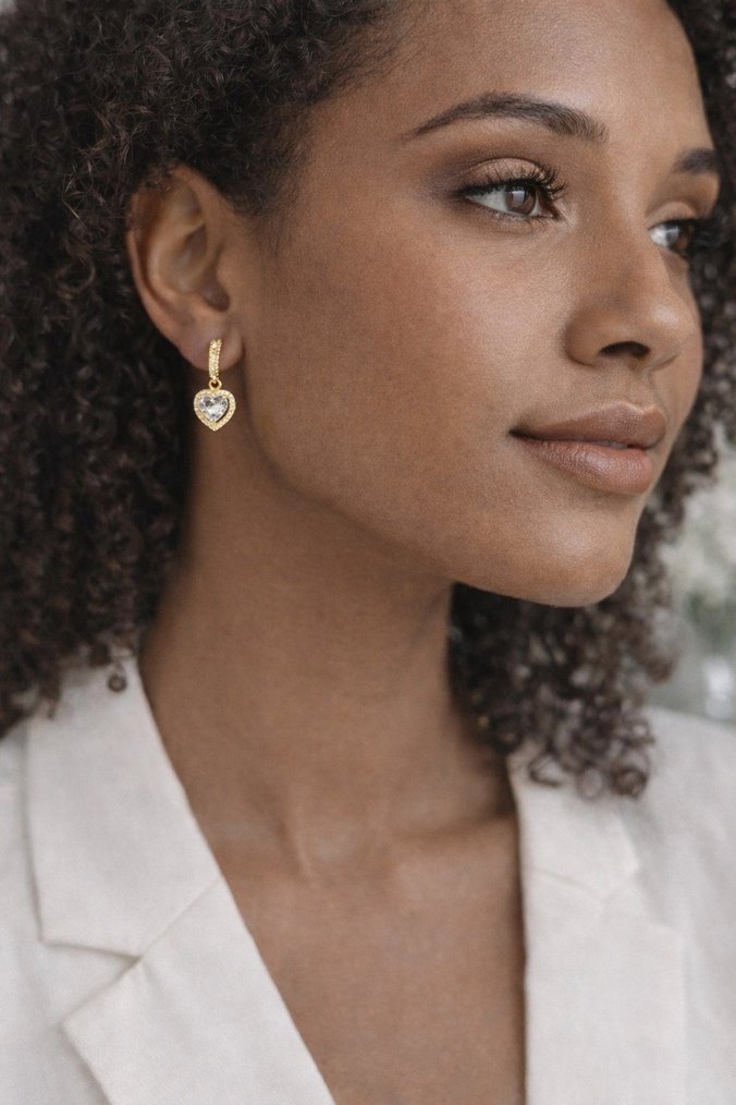 Pandora Işıltılı Gold Hale Küpe - Görsel 5