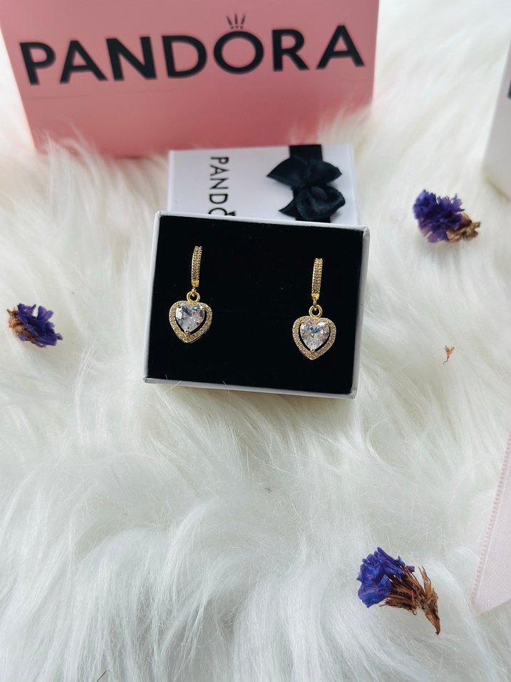 Pandora Işıltılı Gold Hale Küpe - Görsel 2