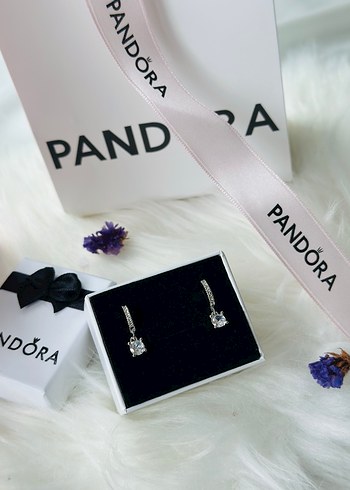 Pandora Pave Sallantılı Halka Küpe - Görsel 3