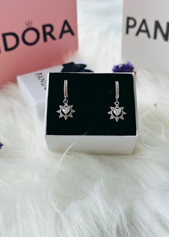 Pandora Sallantılı Güneş-Kalp Küpe - Görsel 2